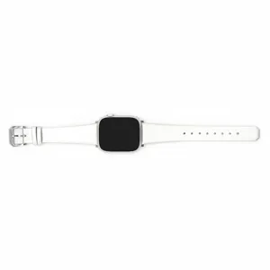 Cinturino di ricambio in pelle bianca compatibile con smartwatch accessorio elegante