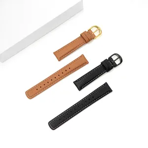 Detaillierte Nahaufnahme von hochwertigen Lederarmbändern in klassischem Braun und Schwarz.