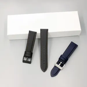 Ersatz Echtleder Uhrenarmband kompatibel mit verschiedenen Smartwatches, stilvoll und robust.