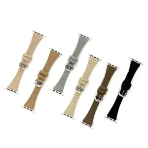 Cinturino per orologio in peluche slim per smartwatch, cinturino morbido con fibbia in metallo.