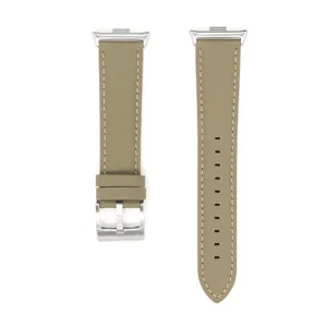 Cinturino per orologio in vera pelle, compatibile con smartbands, accessorio elegante e resistente.