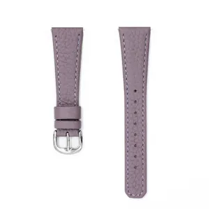 Purple cowhide leather watch strap for women, compatible with smart watch replacements.