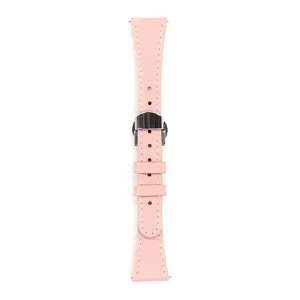 Cinturino per Smartwatch in Vera Pelle Ricambio per Orologio con Chiusura Deployant per Serie Huawei Watch GT