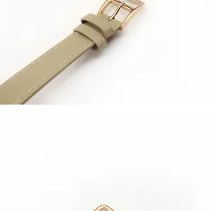 Cinturino di ricambio in pelle da donna con fibbia in oro rosa design accessorio elegante.