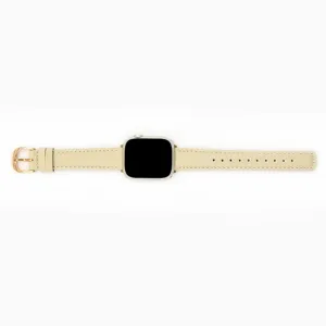 Cinturino per Orologio in Pelle Bovina Sottile Cinturino di Ricambio Per Smartwatch Stile Minimalista Elegante