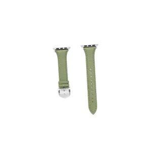 Cinturino in pelle verde di ricambio compatibile Apple Watch accessorio casual