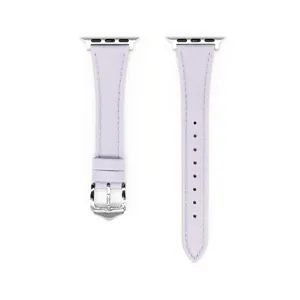 Cinturino per orologio in pelle lavanda ricambio sottile compatibile smartwatch 42mm