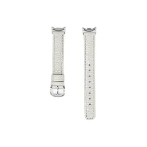 Cinturino di ricambio in pelle per smart band, elegante colore grigio argento.