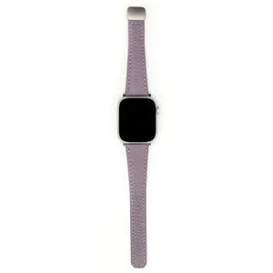 Cinturino in pelle con texture litchi viola compatibile con Apple Watch magnetico