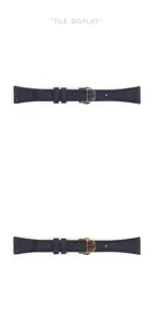 Cinturino per orologio in vera pelle con fibbia deployante per smartwatch con quadrante.