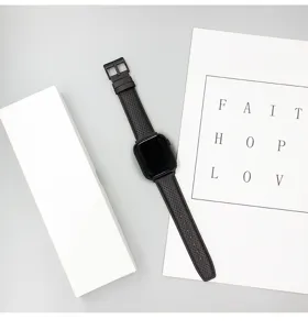 Cinturino di ricambio in pelle compatibile con Apple Watch cinturino traspirante.