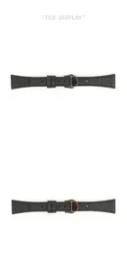 Cinturino per orologio in vera pelle vista dettaglio per Xiaomi Watch S4 41mm fibbia.