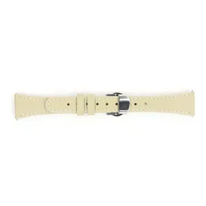 Cinturino in Vera Pelle per Smartwatch Cinturino di Ricambio con Fibbia Déployante Stile Affari Cinturino per Orologio