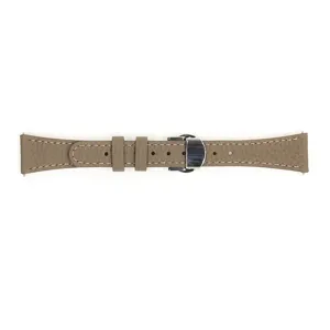 Cinturino per orologio in vera pelle di ricambio con chiusura deployante per smartwatch elegante