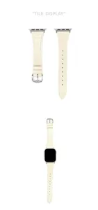 Cinturino per orologio in vera pelle di alta qualità compatibile con Apple Watch, finitura.