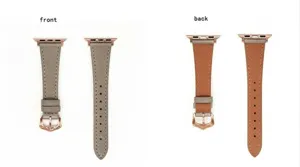 Leren horlogeband compatible met Apple Watch, premium lamslederen vervangingsband voor dames.