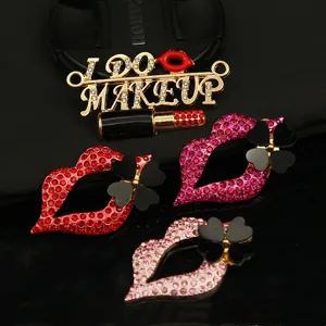 Glänzende Strass Lippen Lippenstift DIY Anhänger Zubehör für Handyhülle Schuhe Deko