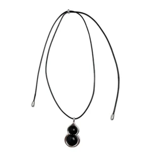 Black gourd necklace for women, long luxury pendant, elegant fashion versatile accessory.