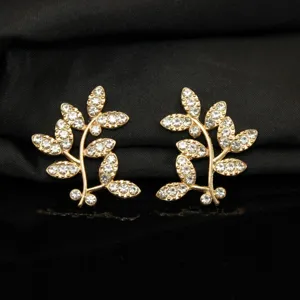 Lega di Zinco Strass Ramo Foglia DIY Gioiello Componente Oro Argento Placcato Accessorio Capelli Artigianato