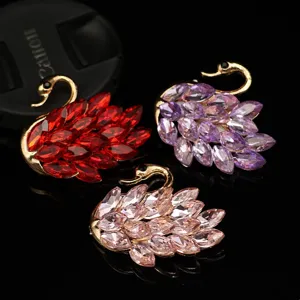 Accessori per gioielli DIY cigno di cristallo strass, fiore di scarpa gemma scintillante.