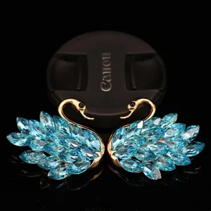 Accessori fai da te in strass di cristallo blu cigno per custodia telefono scarpe decorazione.