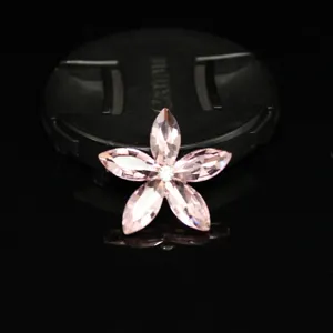 Fleur à cinq pétales en cristal rose marquise alliage DIY détail pour chaussures voiture.