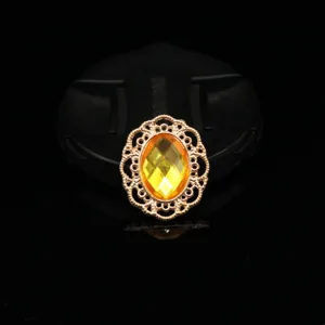 Alloy rhinestone oval gem button DIY accessories for bridal shoes and hair crafts.
