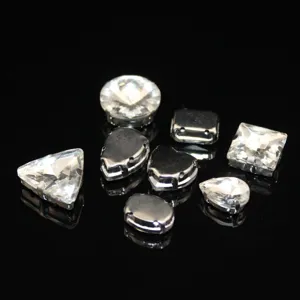 Assorted shape glass claw rhinestones sew-on crystals gems for DIY phone case clothing decor