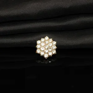 Fiocco di neve in strass accessorio capelli DIY lega dettaglio, fiore cristallo brillante.