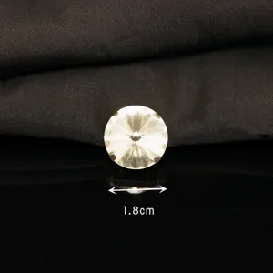 Round glass rhinestone claw drill gem 1.8cm for DIY phone case clothing accessories.