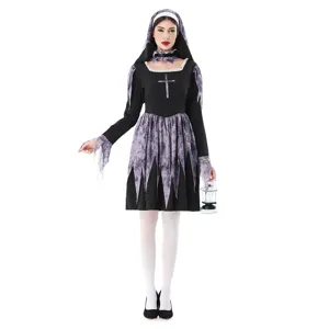 Halloween adult nun costume sexy cross dress cosplay carnival party performance outfit