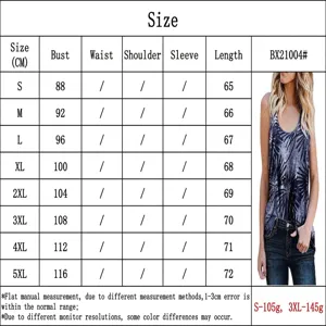 Size chart detail for 2025 summer women's casual sleeveless tank top with measurements
