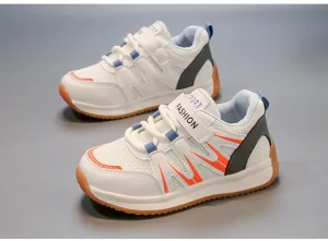 Breathable mesh kids sneakers featuring Velcro straps and lightweight soft soles for kids