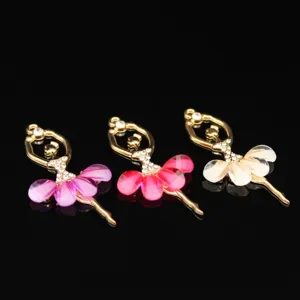 Alloy crystal dancer charms for DIY jewelry and phone case decor materials.