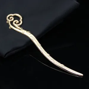 Χρυσή vintage φουρκέτα από κράμα, μοτίβο κινεζικού σύννεφου με τρύπες για φούντες.