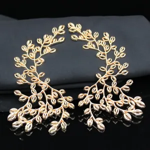 Accessoire de Cheveux de Mariée Alliage de Zinc Or Feuille Branche DIY Coiffe Épingle à Cheveux Matériel d'Artisanat Pour Fête de Mariage Bijoux de Cheveux de Femme