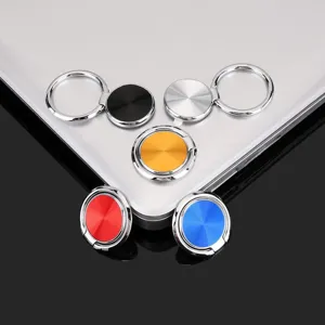 Colorful CD texture phone ring holder stand, 360 degree rotation metal mobile phone finger grip.