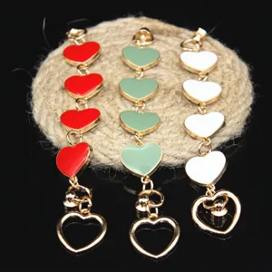 DIY phone case charm chain heart alloy strap aesthetic decorative accessories for women