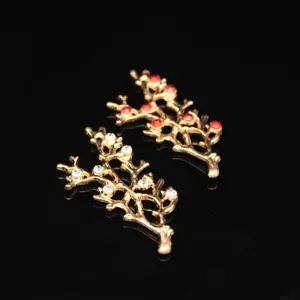 Gold alloy branch DIY jewelry accessory, decorative hair stick craft material detail.