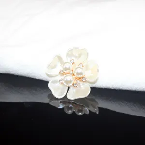 Exquisites Perlen Blumen Legierung Zubehör Detail, perfekt für DIY Braut Haarschmuck.