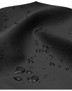 Wasserdichte Kameratasche Stoff Detail Textur Nahaufnahme schwarzes wasserfestes Material