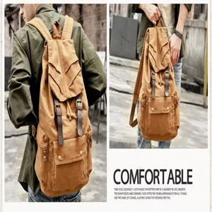 Vintage Canvas Backpack Large Capacity Casual School Bag Travel Rucksack for Men Women