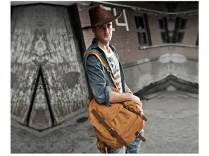 Retro canvas men backpack casual large capacity vintage school travel shoulder bags