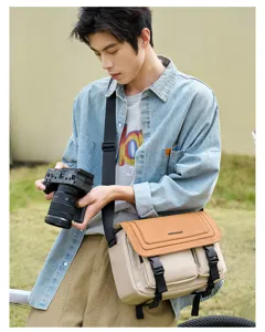 Sac à bandoulière pour appareil photo reflex imperméable étui de rangement d'objectif