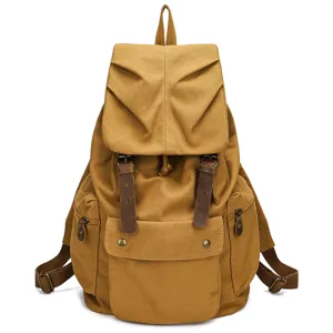 Casual Canvas Backpack For Men And Women Large Capacity Travel School Bookbag Waterproof Vintage Laptop Backpack