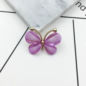 Alloy crystal butterfly DIY craft accessory, perfect for phone case decor and hair clips.