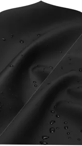 Waterproof black fabric detail, wear-resistant synthetic oxford cloth material texture.