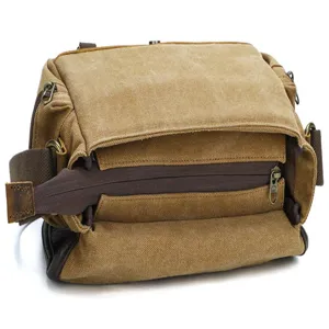 Vintage Canvas DSLR Kameratasche Schulter Fotografie Tasche für Herren Outdoor Reise