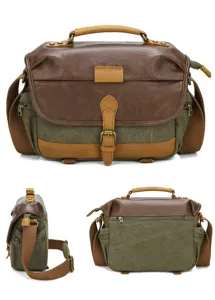 Vintage Canvas DSLR Kameratasche Retro Messenger Fotografie Umhängetasche für Herren Reise