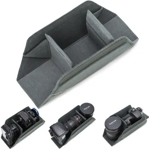 Shockproof Polyester Camera Insert Bag Divider Padded DSLR Camera Case Portable Protective Storage Pouch